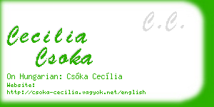 cecilia csoka business card