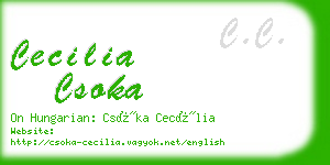 cecilia csoka business card